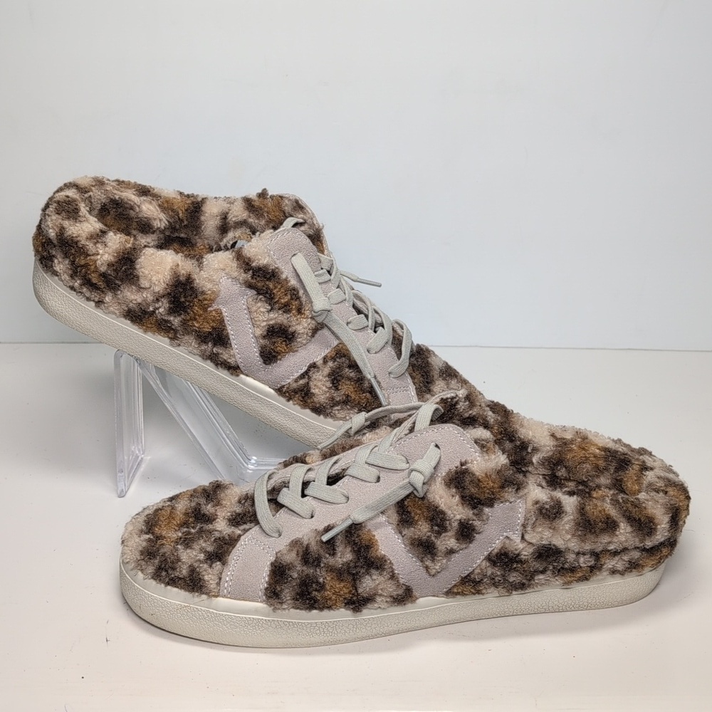 Vintage Havana Tan and Cream Faux Fur slip on Sneakers womans size 8.5 - Picture 10 of 16